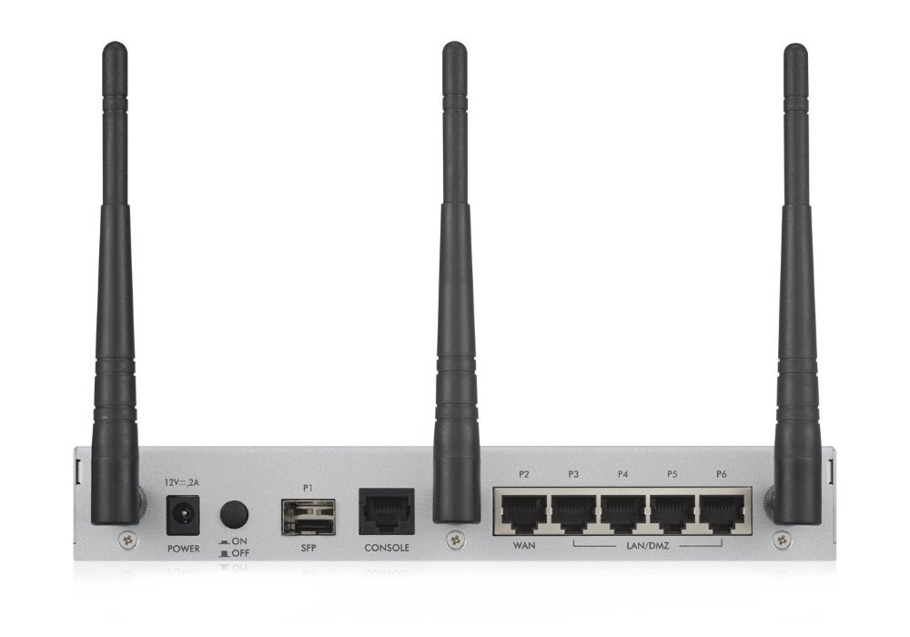ZyXEL USG20W-VPN Wireless AC Firewall, 10x VPN (IPSec/L2TP), 5x SSL, 1x WAN, 1x SFP, 4x LAN/DMZ, 1x USB