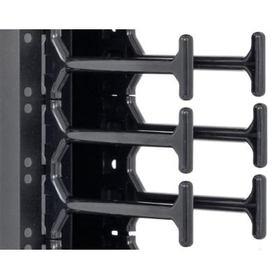 Triton vyvazovací hřeben, dvouřadý pro rozvaděč výšky 42U RAL9005