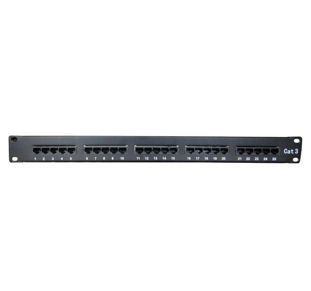XtendLan Patch panel 19", 25 portů, telefonní, 1U, Cat3