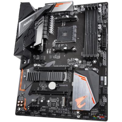 GIGABYTE B450 AORUS ELITE / AMD B450 / AM4 / 4x DDR4 / DVI-D / HDMI / M.2 / ATX