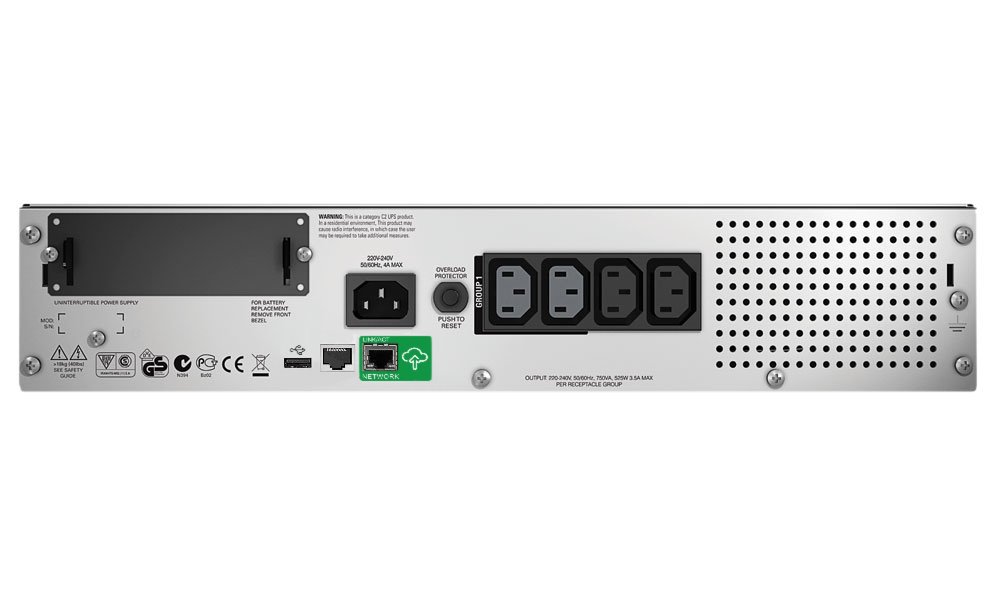 APC Smart-UPS 750VA (500W)/ 2U/ RACK MOUNT/ LINE-INTERAKTIVNÍ/ 230V/ LCD/ with SmartConnect