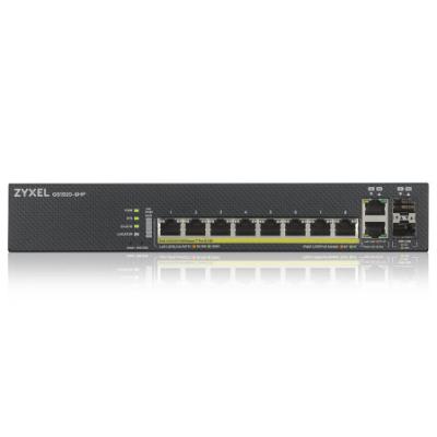 Zyxel GS1920-8HPv2  10 Port Smart Managed Switch 8x Gigabit Copper and 2x Gigabit dual pers., hybird mode, standalone or