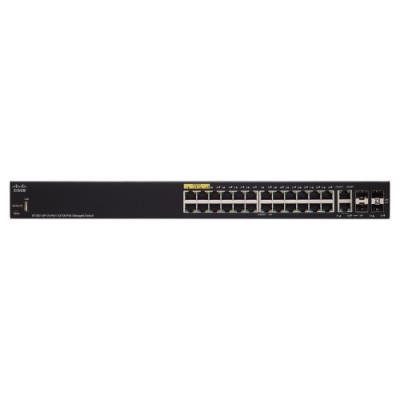 Cisco switch SF350-24P, 24x10/100 (PoE+) + 2xComboGbE/GSFP + 2xSFP