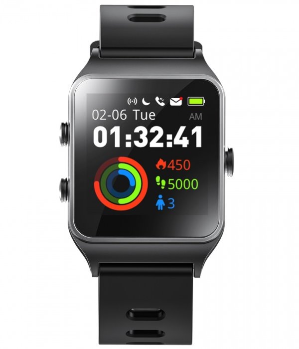 UMAX chytré hodinky U-Band P1 PRO/ 1,3" IPS/ Bluetooth 4.2/ MTK2511/ GPS/ ATM50/ iOS 8.0 +/ Android 4.3 +/ černé