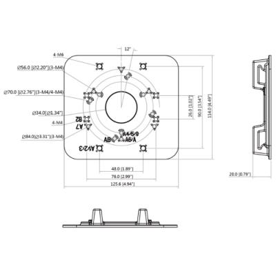 Dahua PFA152-E Držák na sloup pro montáž kamery, zatížitelnost 3kg