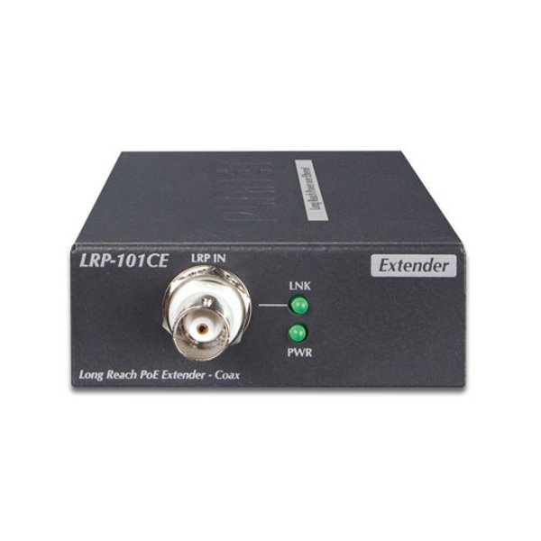 Planet LRP-101C-KIT, COAX PoE extender 10/100Base-TX, 802.3at-30W,EFT+ESD, dosah 1km, -20 až 70°C