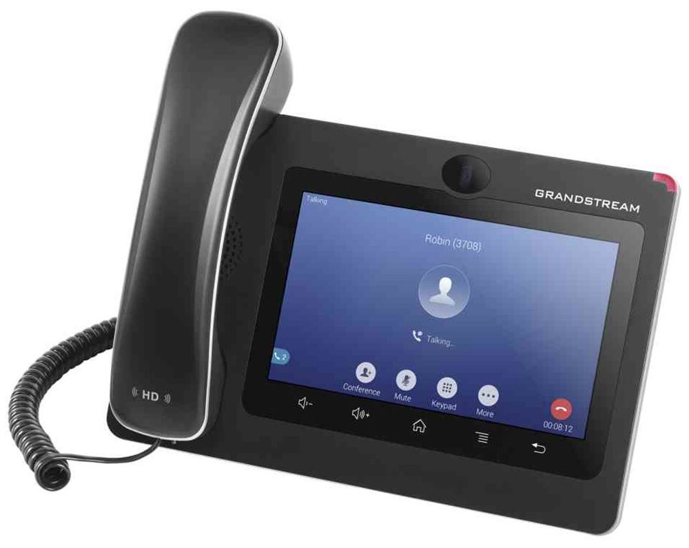 Grandstream GXV3370  IP telefon s Androidem 7.0, PoE+, WiFi, 7" dotykové LCD, mini HDMI, SD card slot, USB]