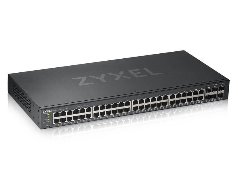 Zyxel GS1920-48v2 50-port Gigabit WebManaged Switch, 44x gigabit RJ45, 4x gigabit RJ45/SFP, 2x SFP