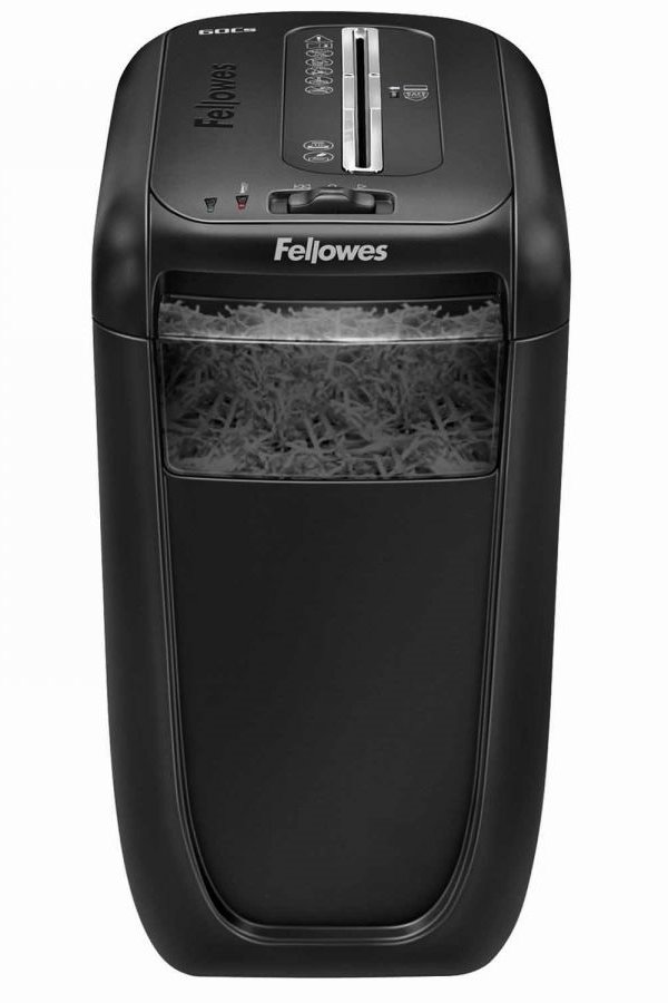 FELLOWES skartovač 60 Cs/ křížový řez 4x40 mm/ objem koše 22 l/ stupeň utajení P-4 (důvěrné)/ černý