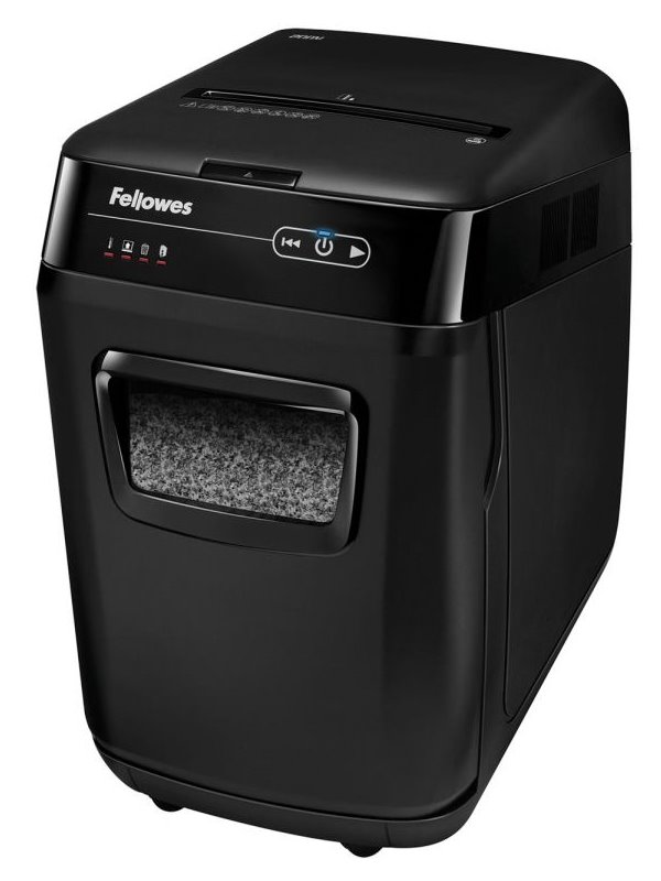FELLOWES skartovač AutoMax 200 M/ křížový mikrořez 2x14 mm/ objem koše 32 l/ certifikát NBÚ/ stupeň utaj. P-5 (tajné)