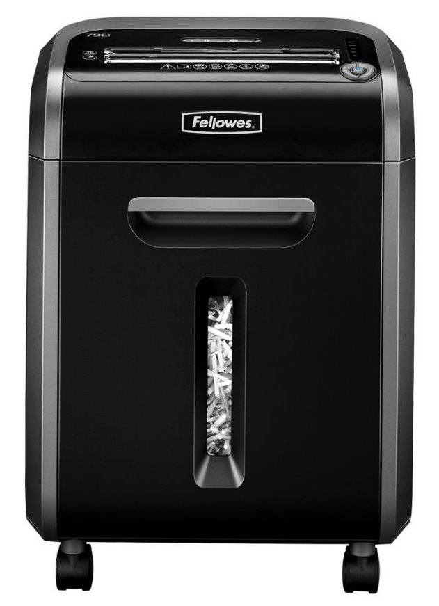 FELLOWES skartovač 79 Ci/ křížový řez 3,9x38 mm/ objem koše 23 l/ stupeň utajení P-4 (důvěrné)/ černý