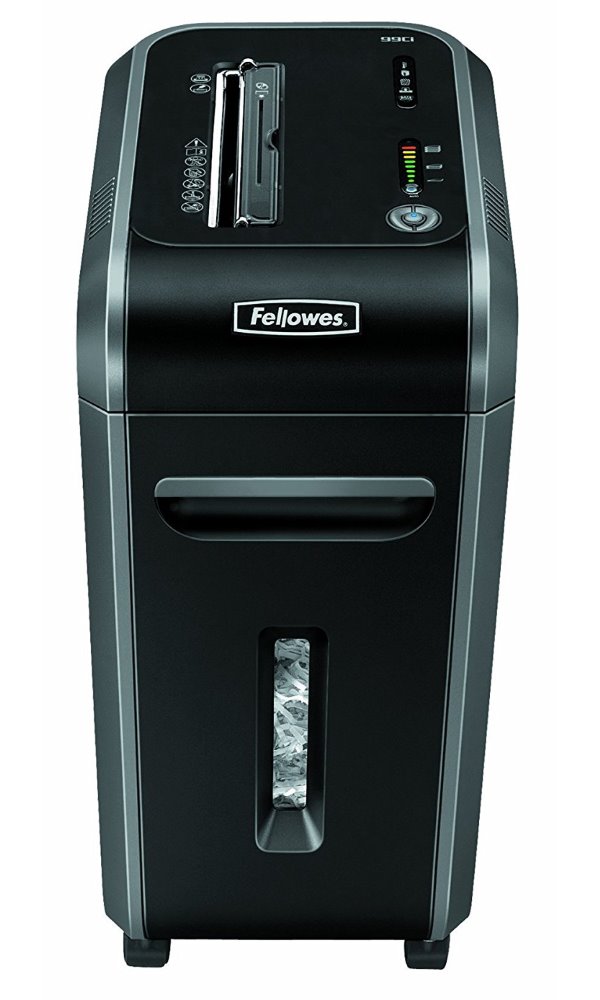 FELLOWES skartovač 99 Ci/ křížový řez 3,9x38 mm/ objekm koše 34 l/ stupeň utajení P-4 (důvěrné)/ černý