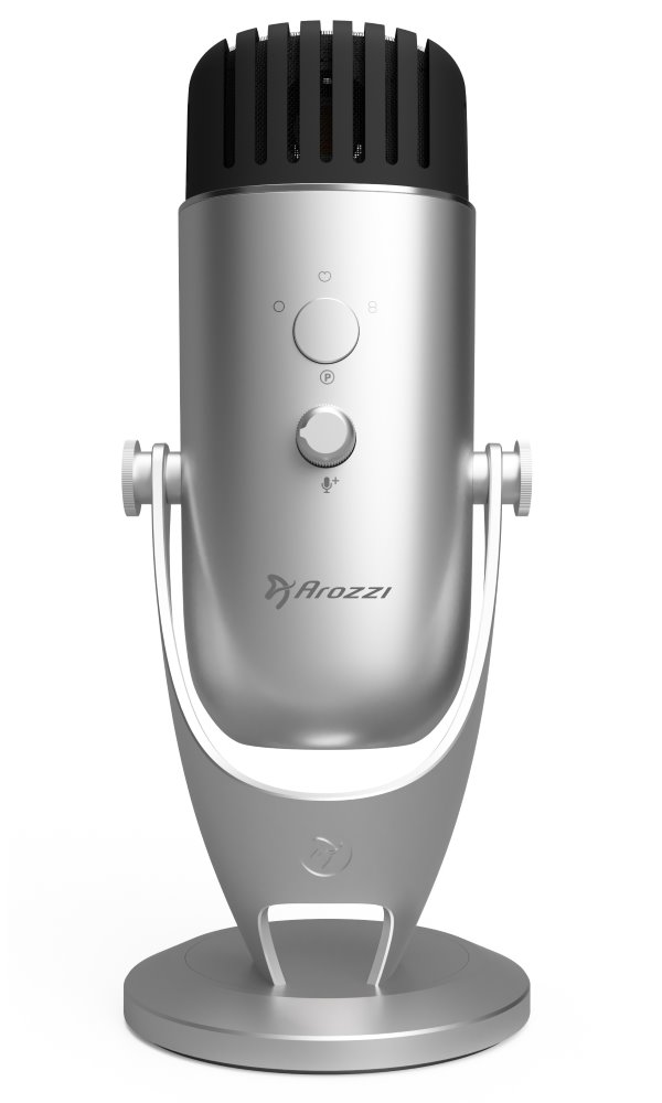AROZZI mikrofon COLONNA/ stříbrný