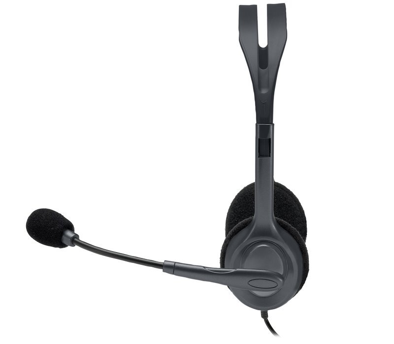 Logitech Headset Stereo H111/ drátová sluchátka + mikrofon/ 3,5 mm jack/ šedá