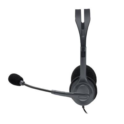 Logitech Headset Stereo H111/ drátová sluchátka + mikrofon/ 3,5 mm jack/ šedá