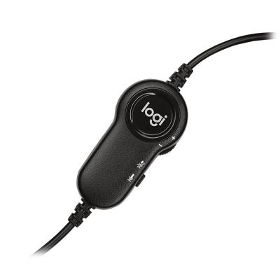 Logitech Headset Stereo H151/ drátová sluchátka + mikrofon/ 3,5 mm jack/ černá