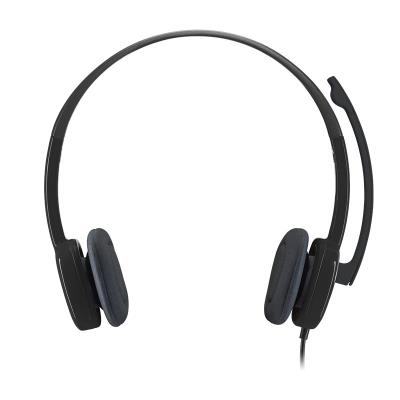 Logitech Headset Stereo H151/ drátová sluchátka + mikrofon/ 3,5 mm jack/ černá
