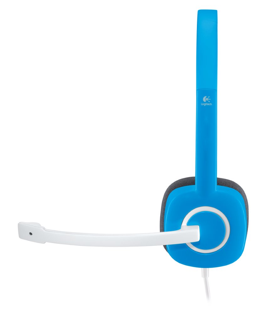 Logitech Headset Stereo H150/ drátová sluchátka + mikrofon/ 3,5 mm jack/ modrá