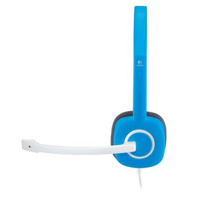 Logitech Headset Stereo H150/ drátová sluchátka + mikrofon/ 3,5 mm jack/ modrá