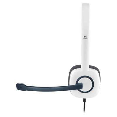Logitech Headset Stereo H150/ drátová sluchátka + mikrofon/ 3,5 mm jack/ kokosová bílá