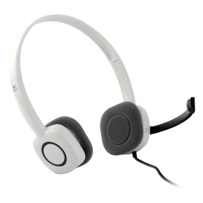 Logitech Headset Stereo H150/ drátová sluchátka + mikrofon/ 3,5 mm jack/ kokosová bílá