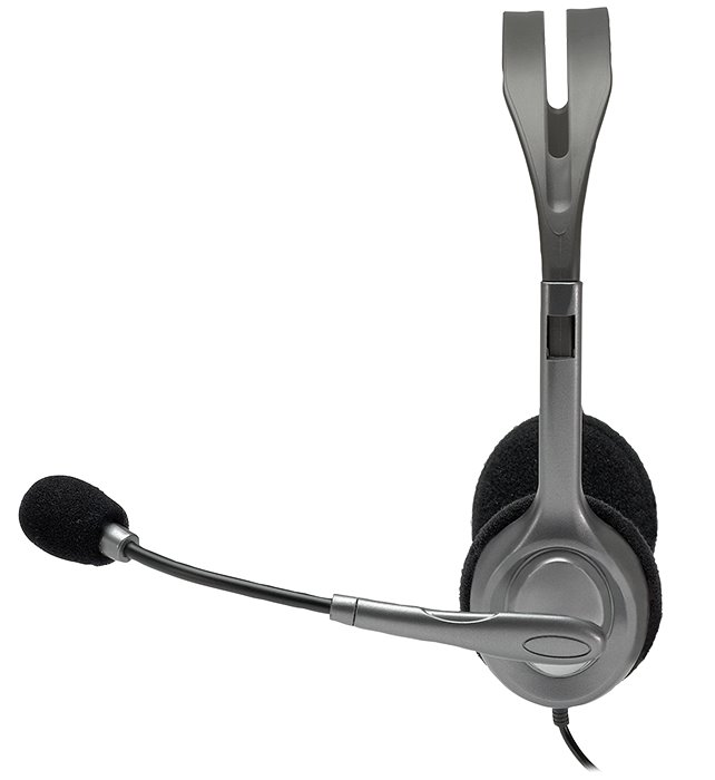 Logitech Headset Stereo H110/ drátová sluchátka + mikrofon/ 3,5 mm jack/ šedá