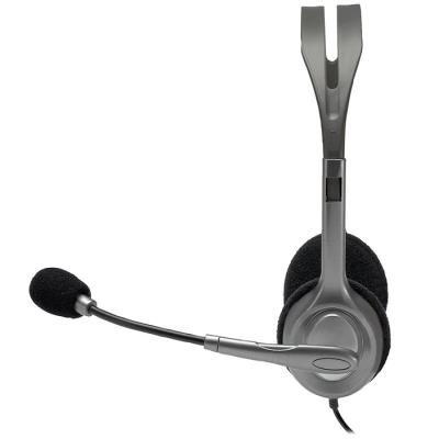 Logitech Headset Stereo H110/ drátová sluchátka + mikrofon/ 3,5 mm jack/ šedá
