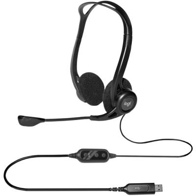 Logitech Headset Stereo PC 960/ drátová sluchátka + mikrofon/ USB/ černá