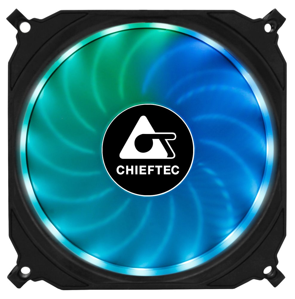 CHIEFTEC sada ventilátorů Tornado / 3x 120mm fan / RGB LED / RGB ovladač / Dálkové ovládání / ultratichý 16 dBa