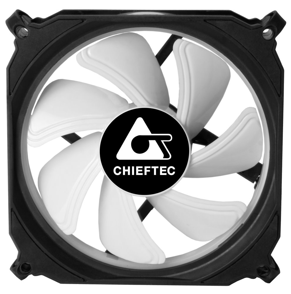 CHIEFTEC sada ventilátorů Tornado / 3x 120mm fan / RGB LED / RGB ovladač / Dálkové ovládání / ultratichý 16 dBa
