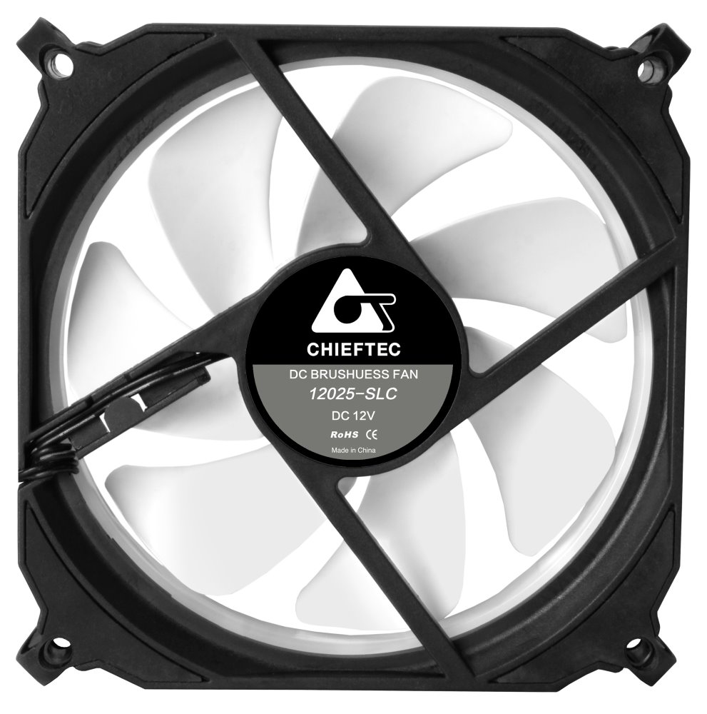 CHIEFTEC sada ventilátorů Tornado / 3x 120mm fan / RGB LED / RGB ovladač / Dálkové ovládání / ultratichý 16 dBa