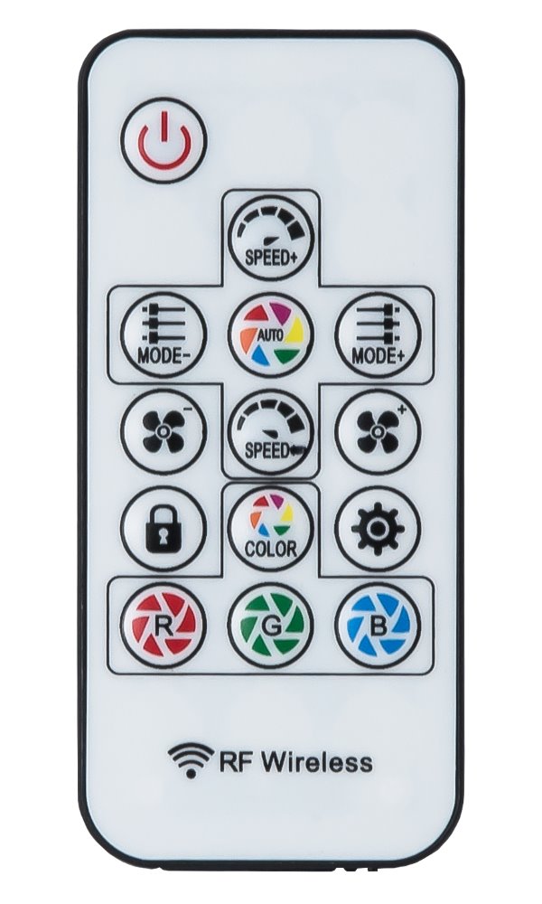 CHIEFTEC sada ventilátorů Tornado / 3x 120mm fan / RGB LED / RGB ovladač / Dálkové ovládání / ultratichý 16 dBa