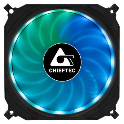 CHIEFTEC sada ventilátorů Tornado / 3x 120mm fan / RGB LED / RGB ovladač / Dálkové ovládání / ultratichý 16 dBa