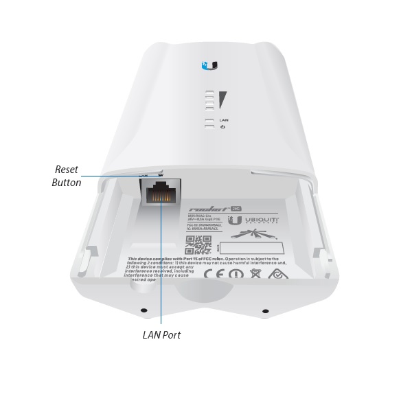 Ubiquiti Rocket 5AC Lite - AP 5GHz, airMAX AC, 2x RSMA, 1x Gbit RJ45, PoE 24V