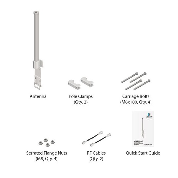 Ubiquiti Všesměrová anténa 5GHz, zisk 13 dBi, úhel 360°, MIMO2x2, 2x RSMA