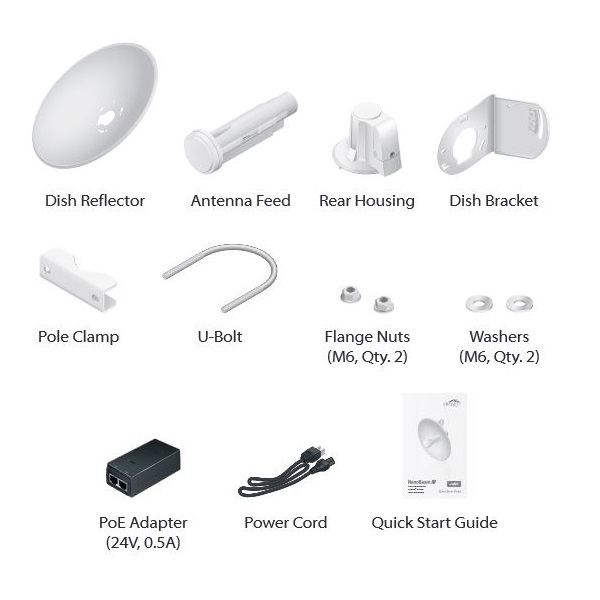 Ubiquiti PowerBeam M5 300 - AP/client 5GHz, anténa 22dBi MIMO2x2, airMAX, 1x RJ45, PoE 24V