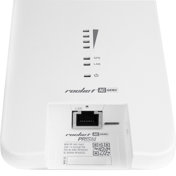 Ubiquiti Rocket 5AC Prism Gen2 - AP 5GHz, airMAX AC, airPrism, GPS, 3x RSMA, 1x Gbit RJ45, PoE 24V