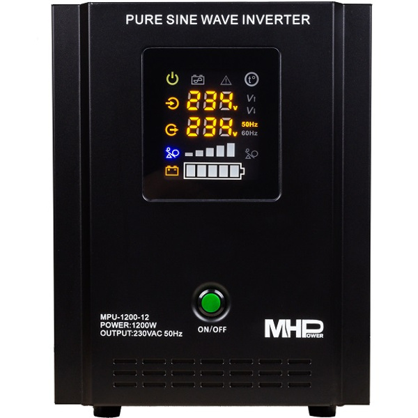 MHPower záložní zdroj MPU-1200-12, UPS, 1200W, čistý sinus, 12V