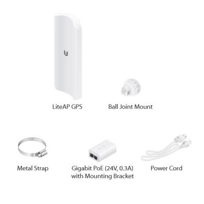 Ubiquiti LiteAP GPS - AP 5GHz, 90° sektor, anténa 17dBi MIMO2x2, airMAX AC, GPS, 1x Gbit RJ45, PoE 24V
