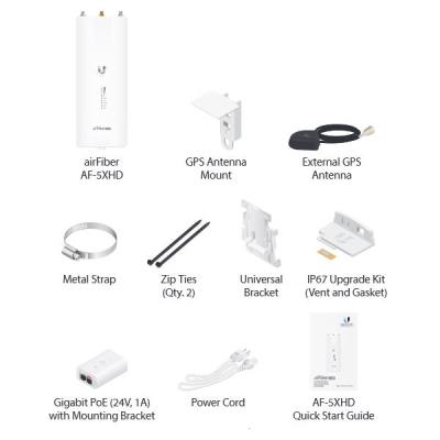 Ubiquiti AirFiber 5XHD - jednotka 5GHz pro PtP spoje 1Gbps+, 4096QAM, LTU technologie, 2x GbE
