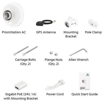 Ubiquiti PrismStation 5AC - AP 5GHz, airMAX AC, airPrism, GPS, 1x Gbit RJ45, PoE 24V