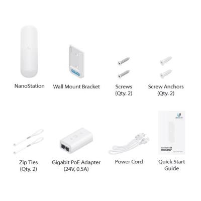 Ubiquiti NanoStation 5AC - AP/client 5GHz, anténa 16dBi MIMO2x2, airMAX AC, 2x Gbit RJ45, PoE 24V/ PoE 802.3af