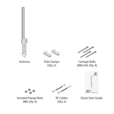 Ubiquiti Všesměrová anténa 5GHz, zisk 13 dBi, úhel 360°, MIMO2x2, 2x RSMA
