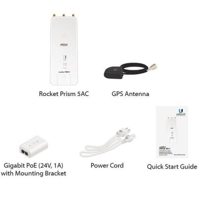 Ubiquiti Rocket 5AC Prism Gen2 - AP 5GHz, airMAX AC, airPrism, GPS, 3x RSMA, 1x Gbit RJ45, PoE 24V