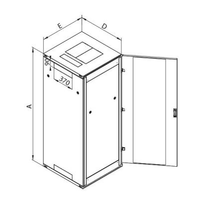 Triton 19' rozvaděč stojanový 37U/800x1000 RAL7035