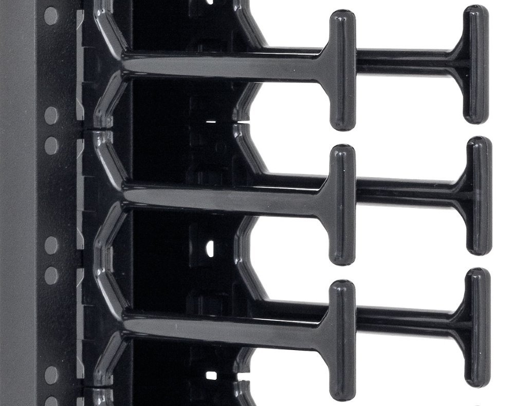 Triton Vyvazovací hřeben, dvouřadý pro rozvaděč výšky 37U RAL9005