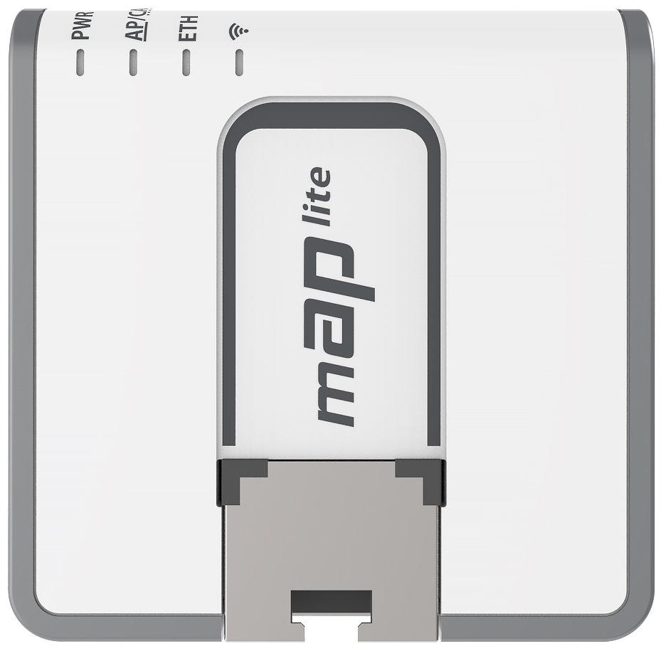 MikroTik RouterBOARD RBmAPL-2nD, mAP lite, ROS L4, 1xLAN, plast. krabice, napájecí adaptér