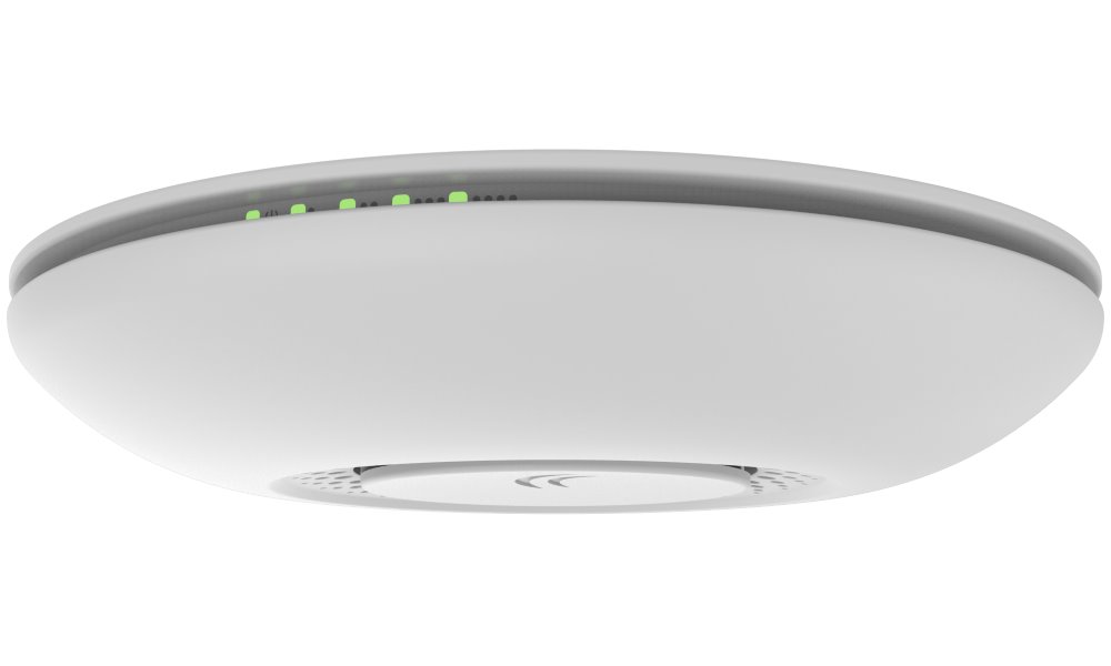 Mikrotik cAP-2nD  stropní AP / OS L4, 1xLAN, 2.4Ghz 802.11b/g/n, plast. krabice, napájecí adaptér