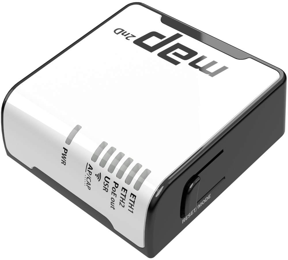 MikroTik RBmAP2nD, 2x LAN PoE+ in/out, 2,4 GHz Wi-FI 4, L4
