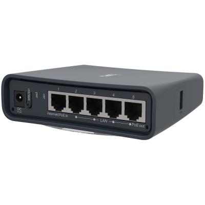 MikroTik RouterBOARD RB952Ui-5ac2nD-TC, hAP ac lite tower, 5x LAN, 2.4+5Ghz, 802.11a/b/g/n/ac, USB, 1x PoE out